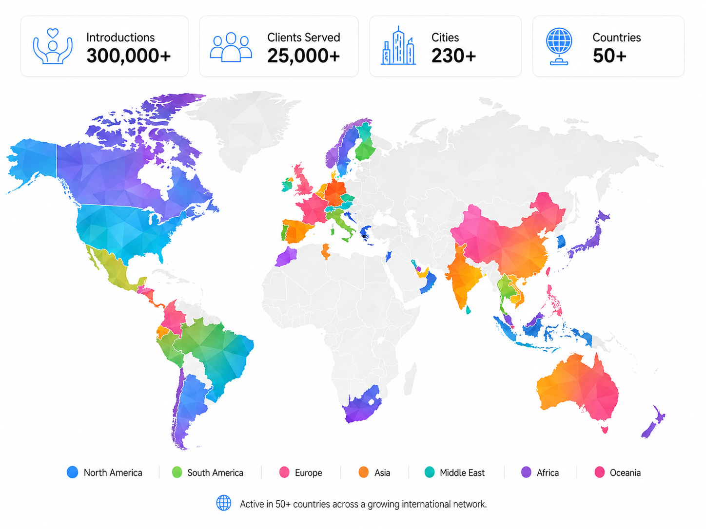 Gayquation global network map — explore countries served